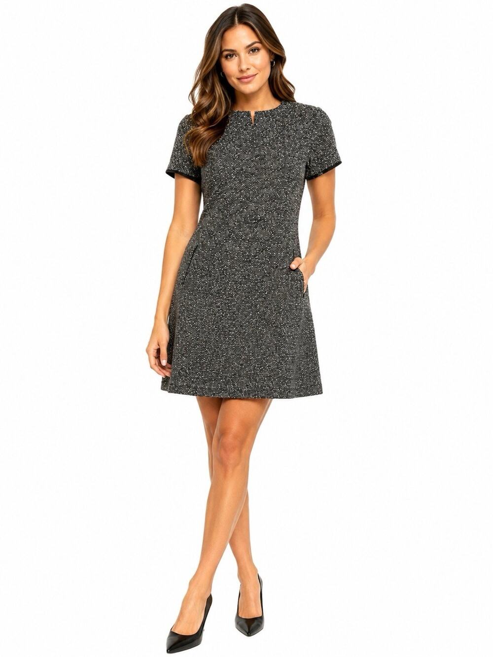 🤩Theory Palah Tweed Twill Crepe Shift Dress🤩